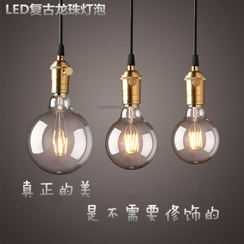 led龙珠灯泡e27螺口仿钨丝超大