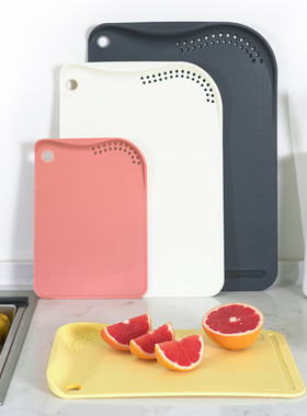 乐扣乐扣多功能塑料菜板带漏水孔家用长方形案板厨房切菜板CSC582