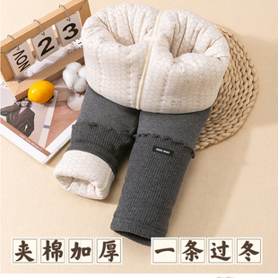 一条过冬女童打底裤夹棉加厚棉裤儿童保暖宝宝裤子外穿加绒冬款裤