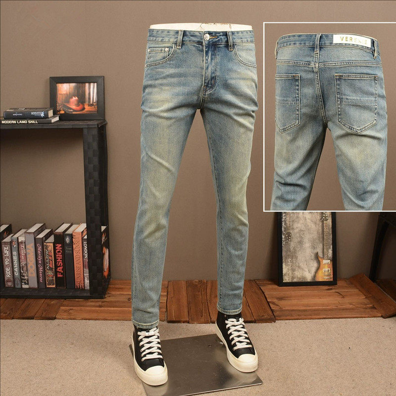 水洗牛仔裤男弹力修身小脚长裤休闲百搭潮流裤子加厚轻奢品质好货,男装,牛仔裤,淘宝优惠券,粉丝福利购,淘宝优惠卷