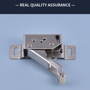 不锈钢门扣弹簧按弹功能象鼻锁锁扣免拉手柜门反弹器碰珠柜吸拍锁