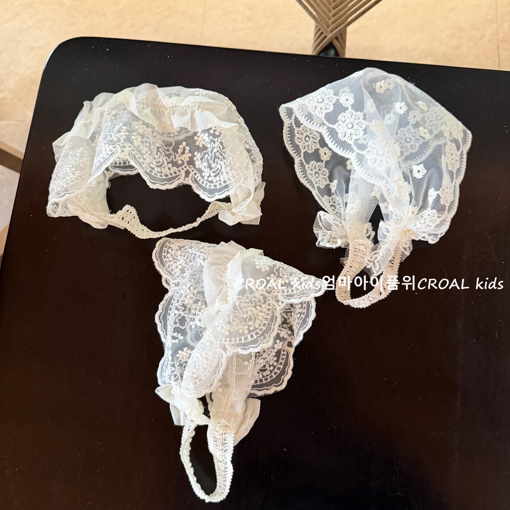 新款法式复古浪漫唯美蕾丝纱女宝宝超仙发带婴儿童洛丽塔装扮头饰