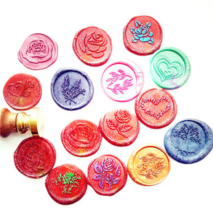 玫瑰花火漆印章复古封蜡印套装信封请柬封口创意 封蜡章 火漆章