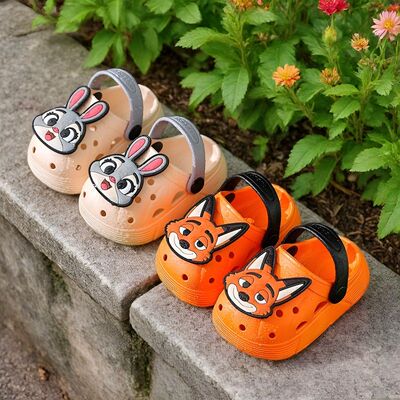 儿童洞洞鞋男童女童夏卡通防滑