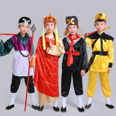 西游记儿童服装猪八戒表演服唐僧沙僧万圣节齐天大圣四人猴子全套