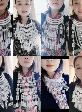 苗族银饰饰品项圈项链女装少数民族景颇族苗寨银项圈民族风新品