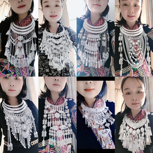 苗族银饰饰品项圈项链女装少数民族景颇族苗寨银项圈民族风新品