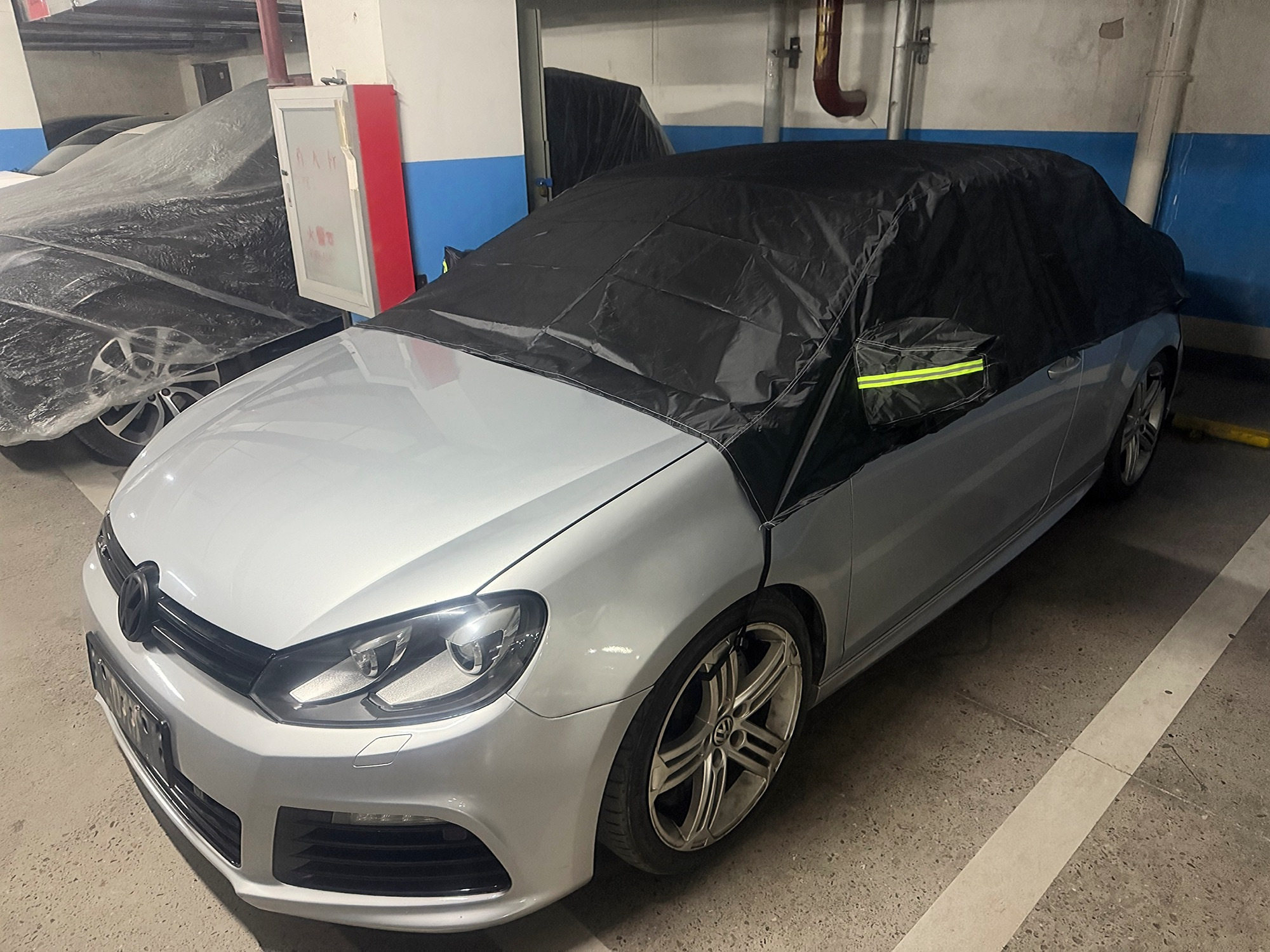 定制大众高尔夫r敞篷专用半罩车衣防雨防晒隔热防猫抓不粘毛车罩