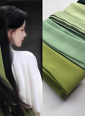 国风绿色雪纺发带百搭古装头饰雪纺飘带古风束发纯色汉服绿色腰带