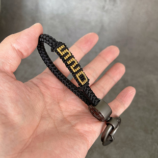 手工编织520情侣青丝钥匙扣情人节礼物高档织汽车一缕青发丝男友