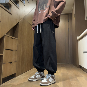 2025春装新款立体剪裁男士休闲裤时尚贴标灯芯绒束脚裤 K6697-P45图片