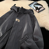 现货防水防风美式冲锋衣外套宽松大码男士连帽工装夹克JK988-P75，男装夹克，电商A006