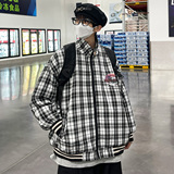 2025春装新款时尚格子印花男士棒球服夹克休闲情侣外套JK928-P75，男装夹克，电商A006