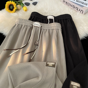 2025春装新款立体剪裁男士休闲裤时尚贴标束脚裤 K6695-P45，男装休闲裤，电商A006