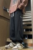 2025春装新款立体剪裁男士休闲裤时尚贴标灯芯绒束脚裤K6697-P45，男装休闲裤，电商A006