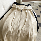 2025春款潮牌时尚男士开衫卫衣提花连帽卫衣外套WY633-P50，女装短外套，电商A006