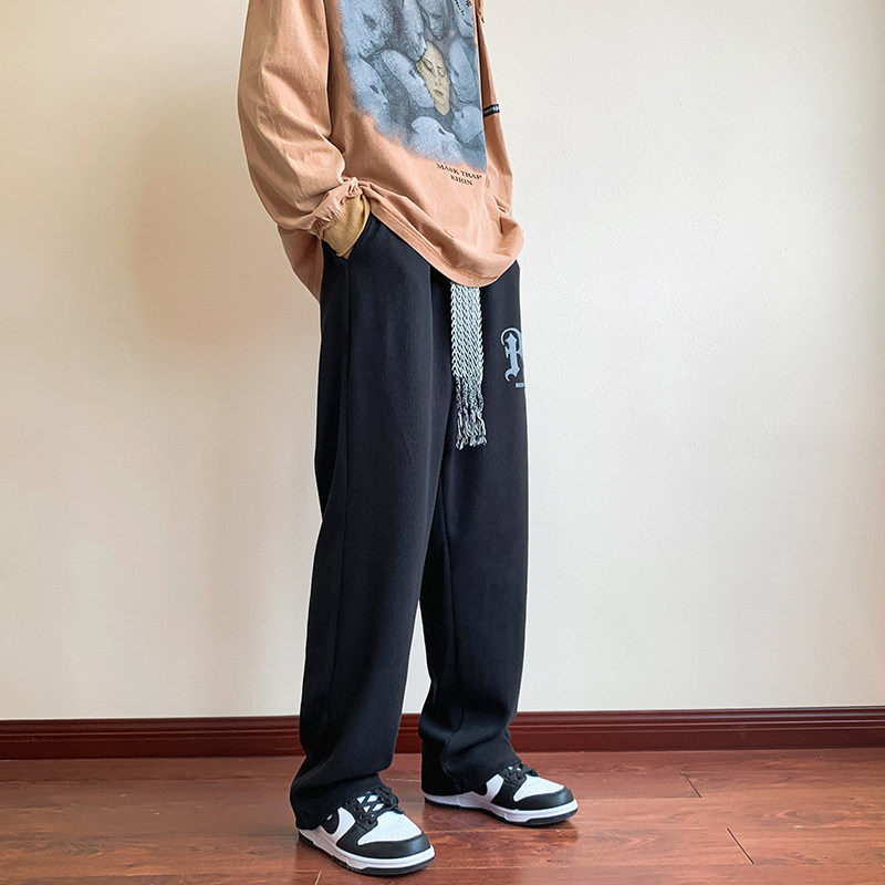 2025春装新款立体印花针织男士运动裤休闲裤长裤九分裤K315-P50,女装休闲裤,电商A006