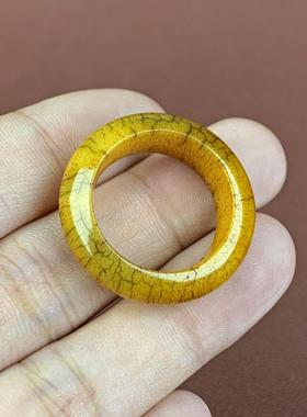 天然老牦牛骨环平安扣项链