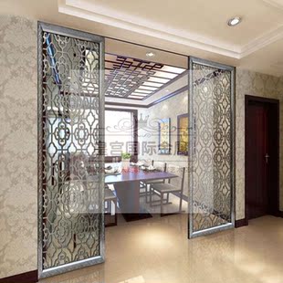 屏风隔断客厅 定制玫瑰金镂空雕刻屏风中欧式不锈钢隔断屏风直销