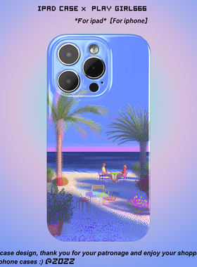 PlayGirl梦幻CityPop高饱和艺术设计适用iPhone16Promax手机壳苹果15plus高级感14硬软壳13复古12防摔xr安卓