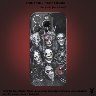 PlayGirl欧美活结摇滚乐队适用iPhone16promax手机壳苹果17pro小众14plus新金属13个性12/11光面imd软壳安卓