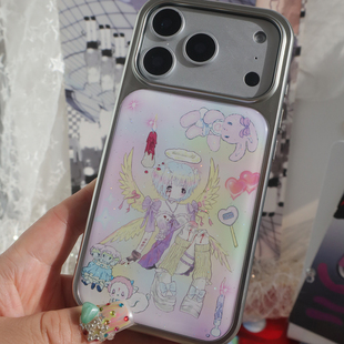 PlayGirl滴胶闪粉轻亚风手机壳适用iphone17promax二次元15苹果闪闪14plus防摔13mini小众怪诞12/11全包安卓