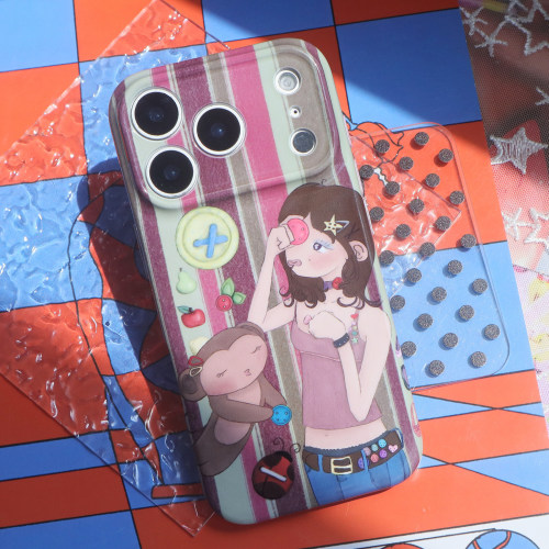 美式复古风少女心磁吸手机壳
