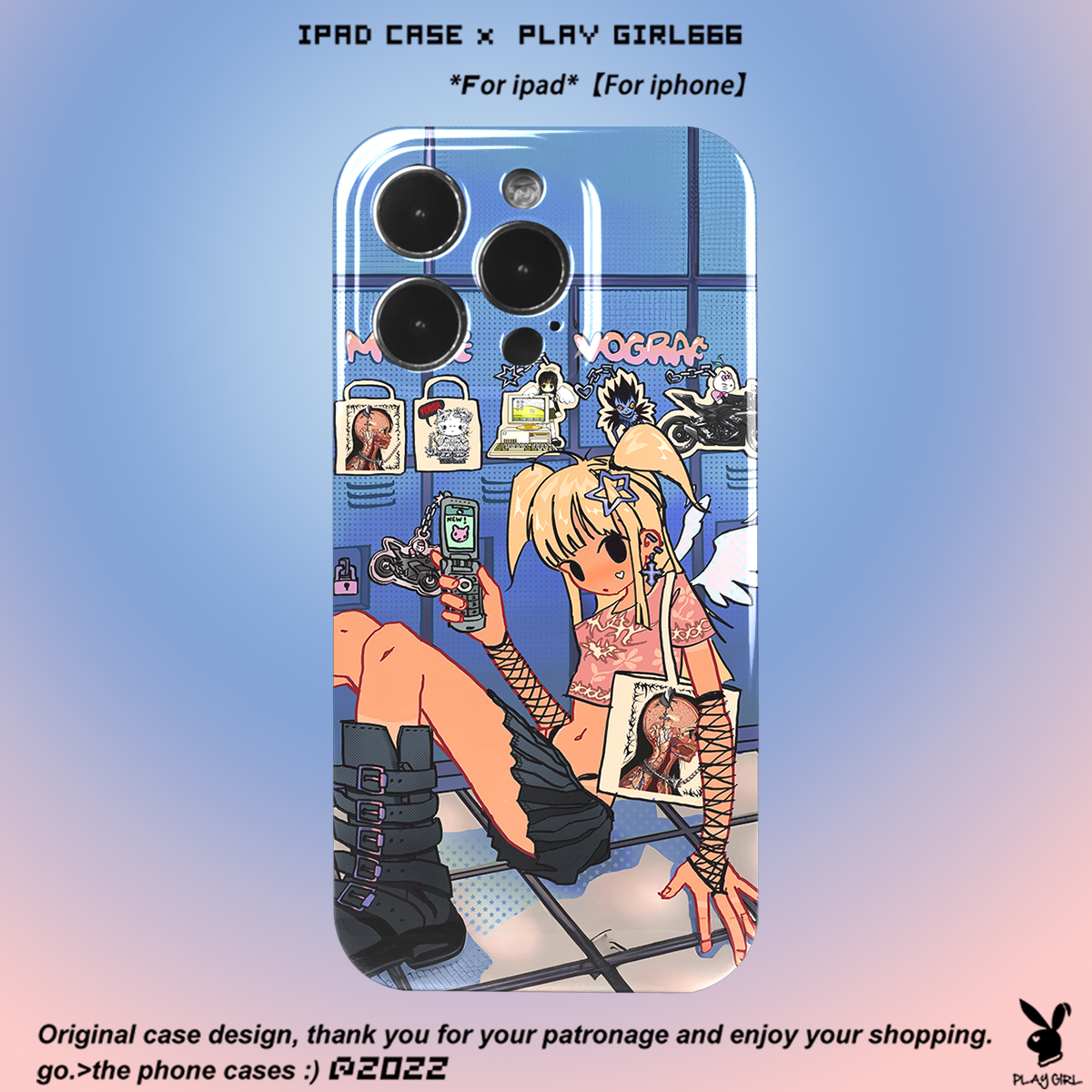 怪趣少女小众设计插画小众手机壳