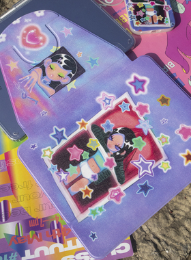 PlayGirl星星辣妹y2k梦幻iPad平板保护套适用2025Air7苹果iPad11带笔槽pro13寸亚克力mini7/6华为书本无笔槽