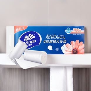 维达卷纸 10卷 超韧4层780g卫生纸无芯厕所卷筒纸手纸巾家用实惠装