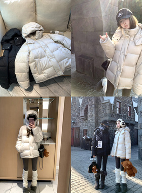 Ashy Snow 超实穿lu五格90白鸭绒加厚连帽宽松羽绒服经典百搭显瘦