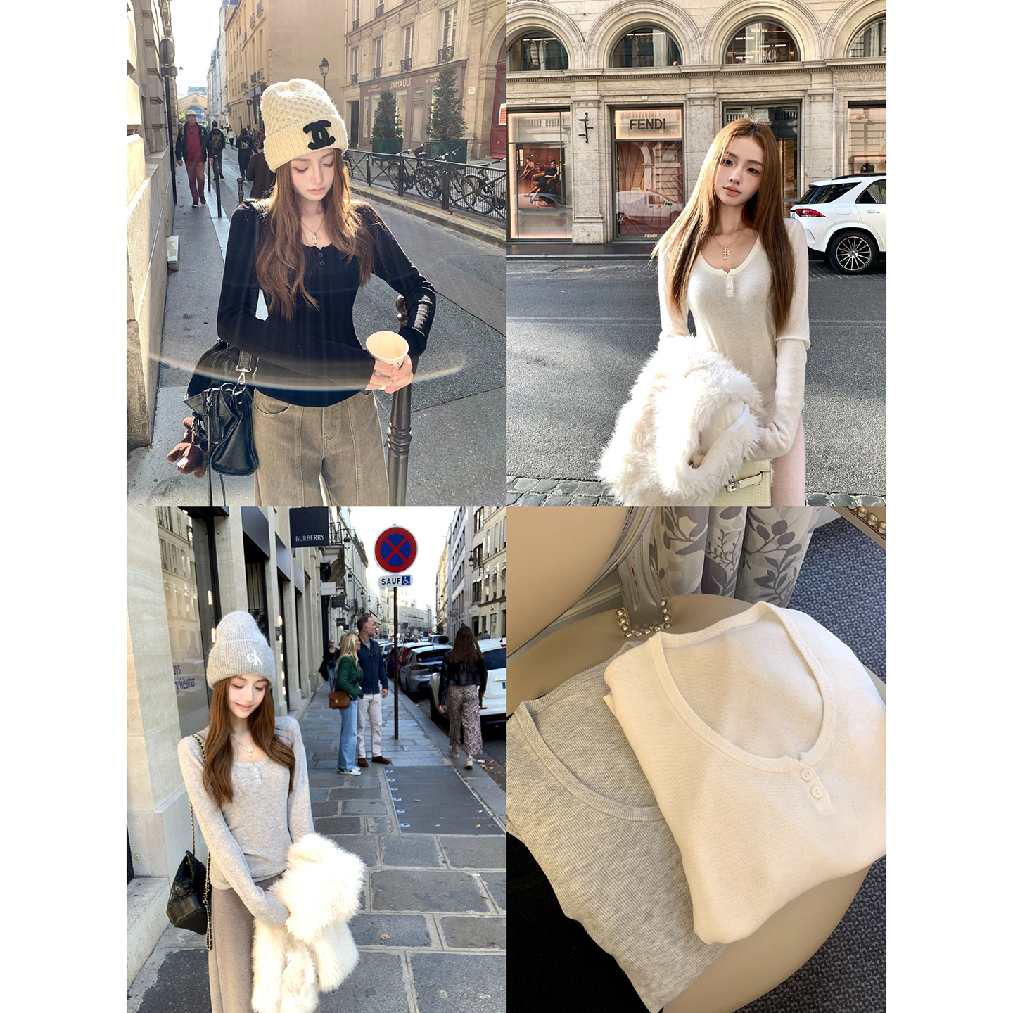 温暖底牌羊毛纽扣针织衫