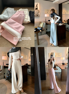 Ashy Snow4色囤！冬日续命卫裤加绒加厚微喇长裤显瘦口袋时髦