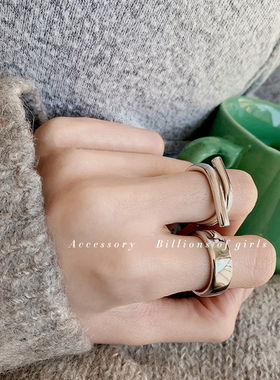 指环少女不规则指环戒指光面