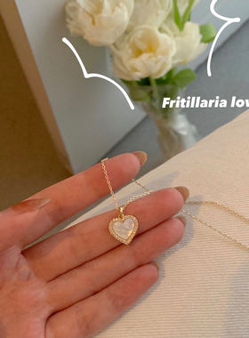 千亿少女#私藏爱心女颈链项链