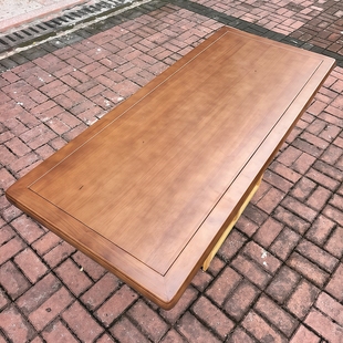 桌面1.2米楠竹实木面板长方型烤火架原木茶几学习餐桌烤火架定制