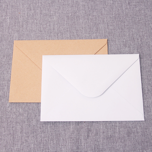 120g跨境信封牛皮纸信封白色信封贺卡信封含水口胶11x16cm