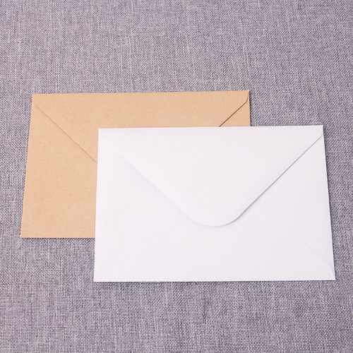 120g跨境信封牛皮纸信封白色信封贺卡信封含水口胶11x16cm