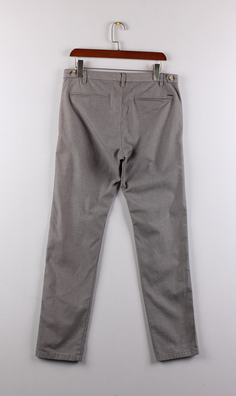 E家春夏季男装微弹薄款全棉中腰修身版简约纯色休闲裤通勤长裤