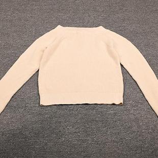 针织衫 春秋码 毛衣半高领插肩袖 全棉柔软舒适简约纯色皮扣款 家女装