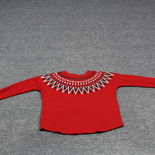 红色莫代尔混纺春秋打底衫R家