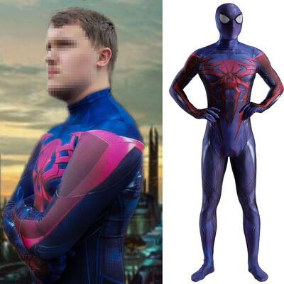 新款动漫2099蜘蛛侠连体紧身衣Spiderman Cosplay二次元战衣服