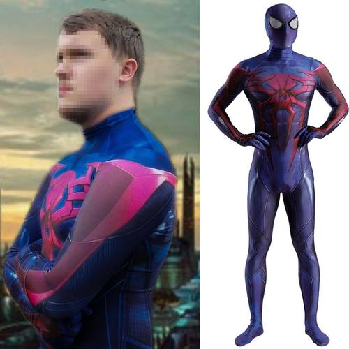 新款动漫2099蜘蛛侠连体紧身衣Spiderman Cosplay二次元战衣服