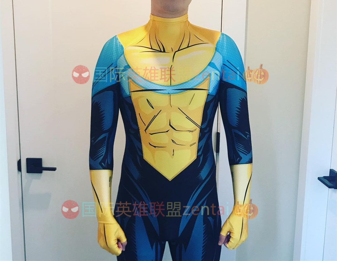 超级英雄无敌小子连体紧身衣Invi