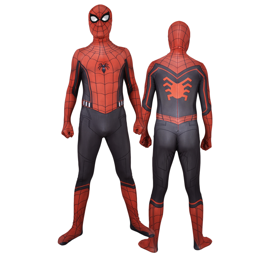 成人儿童内战蜘蛛侠连体紧身衣Spiderman Cosplay万圣节扮演服
