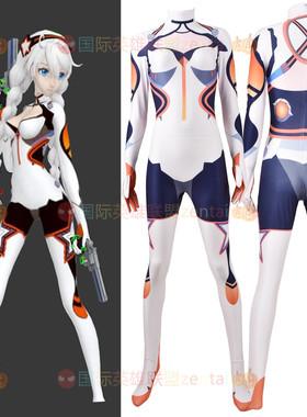 女款成人儿童游戏崩坏学园3琪亚娜领域装白练Cosplay连体紧身衣