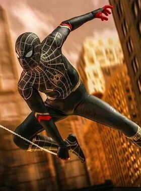 成人黑色英雄无归蜘蛛侠连体紧身衣No Way Home Spiderman Cos服