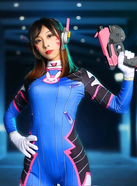 万圣节角色扮演守望先锋cos连体紧身衣游戏dva宋哈娜cosplay套装