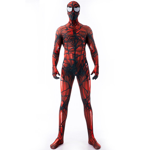 成人儿童男款电影红毒液屠杀蜘蛛侠连体紧身衣Symbiote Cosplay服