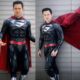 Cosplay套装 正义超人联盟新款 黑色肌肉超人连体紧身衣Superman